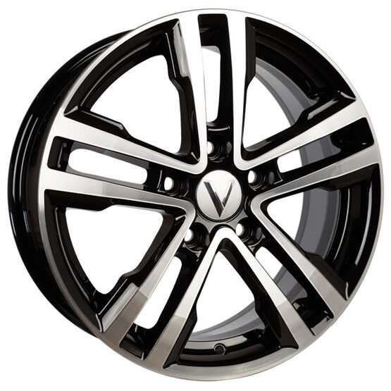 Диск Вектор В197 16x6.5 5x100 ET48 DIA56.1 АЛМАЗ ЧЕРНЫЙ