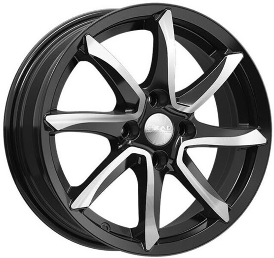 Диск Скад Осака 15x6 4x100 ET40 DIA60.1 АЛМАЗ ЧЕРНЫЙ