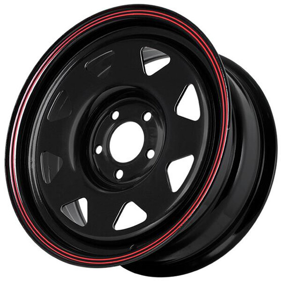Диск Grizzly Sw01 16x7 5x139.7 ET0 DIA108.6 SHINNING BLACK WITH 2 RED LINE