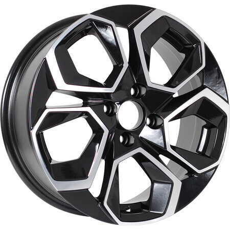 Диск Kdw Kd1620 16x6.5 5x108 ET45 DIA63.3 BLACK_FRONT_POLISHED