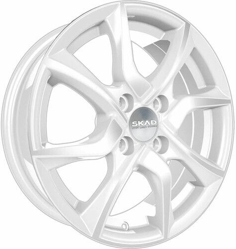 Диск Скад Тулон 15x6 4x100 ET39 DIA56.6 АЛМАЗ-БЕЛЫЙ