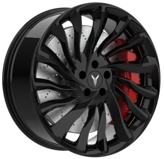 Диск Vissol F-3032L 22x8.5 5x120 ET30 DIA66.1 GLOSS BLACK
