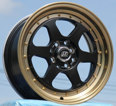 Диск Work Meister 16x7.5 4x100 ET30 DIA73.1 MATT BLACK + BRONZE LIP